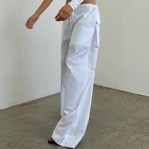 Local European Oversized Cargo pant- White